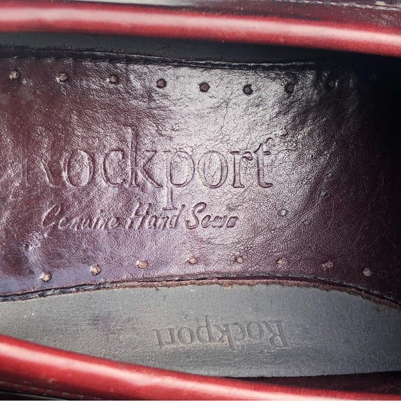 Rockport Vibram Penny Loafers Men’s Burgundy Leather Slip On Dress Shoes Sz 8M - Picture 13 of 14